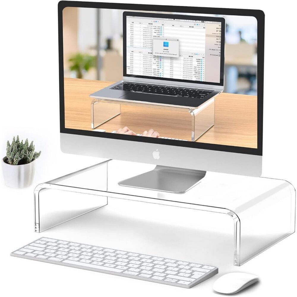Clear Acrylic Monitor Stand Riser for Desk